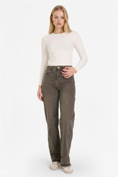 90's Wide Leg High Waist Long Jeans