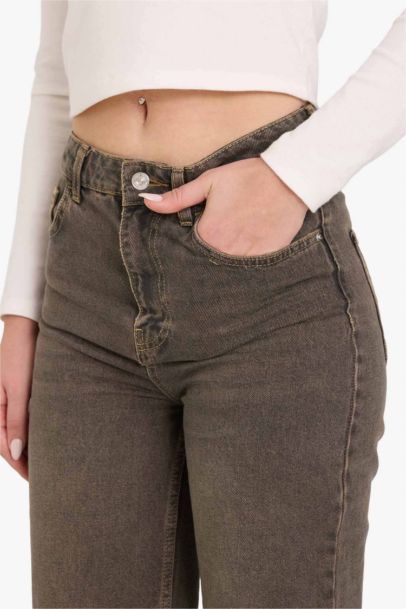 90's Wide Leg High Waist Long Jeans