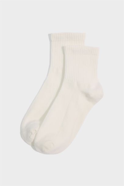 Kadın Rahat Lastikli 5'li Pamuklu Soket Çorap