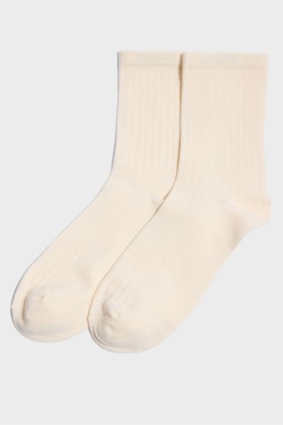 Kadın Leopar Desenli 5'li Pamuklu Uzun Çorap