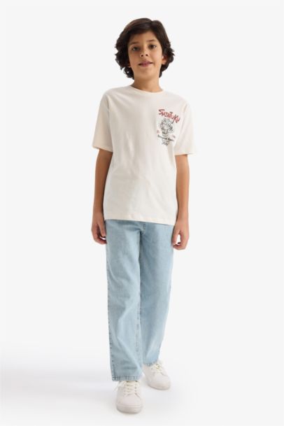 تيشيرت ولادي نص ردن قصة عادية وياخة مستديرة