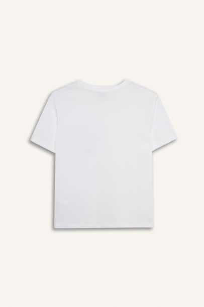 تيشيرت ولادي نص ردن مطبوع قصة عادية بطبعة