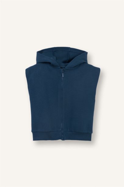 Kapüşonlu Fermuarlı Yelek Erkek Bebek