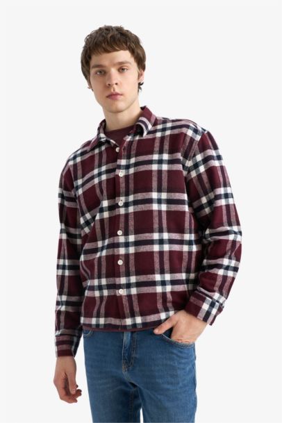 Boxy Fit Flannel Shirt