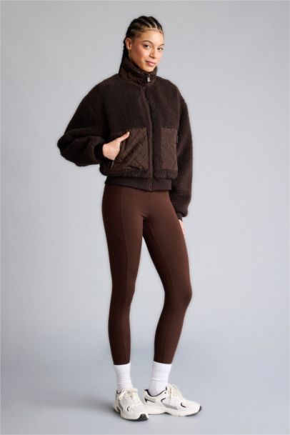 Warmtech Boxy Fıt Fermuarlı Pelüş Mont