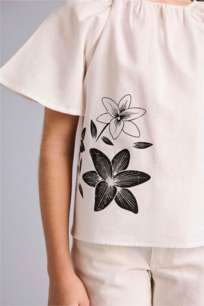 Twill Bluz Kız Çocuk