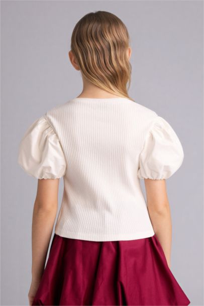 تيشيرت نص ردن بناتي قصة عادية وياخة مستديرة