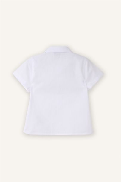 Regular Fit Linen Look Short Sleeve Shirt