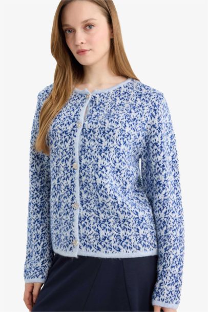 Regular Fit Crew Neck Knitwear Cardigan