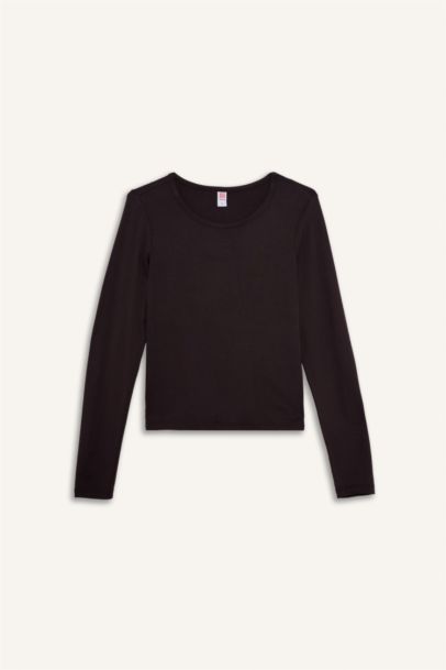 Crew Neck Long Sleeve Top