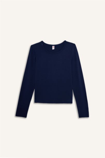 Crew Neck Long Sleeve Top