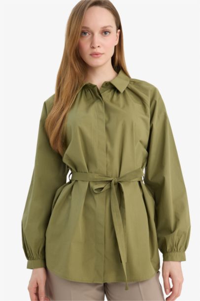 Relax Fit Poplin Long Sleeve Tunic