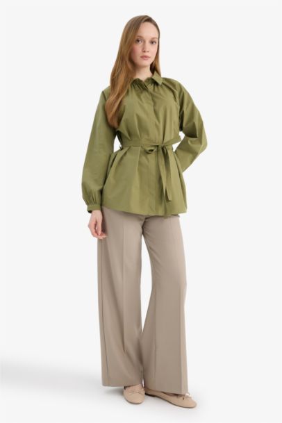 Relax Fit Poplin Long Sleeve Tunic