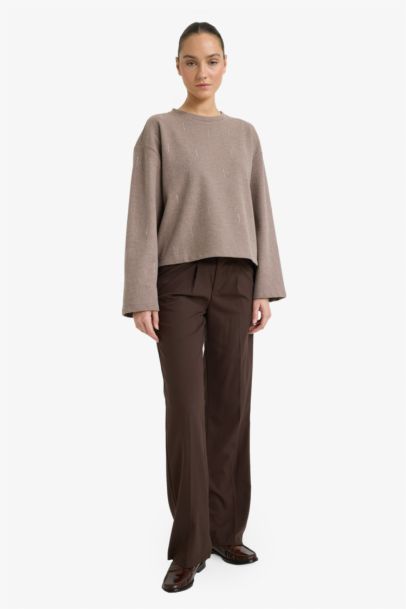 Relax Fit Crew Neck Long Sleeve T-Shirt