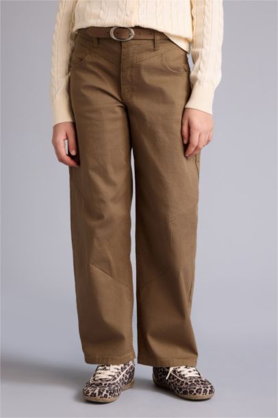 Baggy Fit Gabardine Trousers