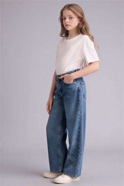 Jean large Coupe droite pour fille