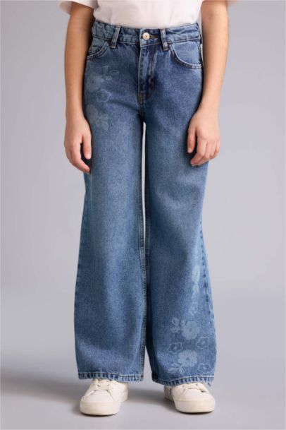 Jean large Coupe droite pour fille