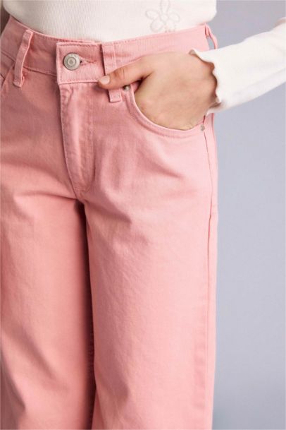 Wıde Leg Gabardin Pantolon Kız Çocuk