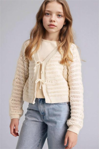 Ajurlu Hırka Kız Çocuk