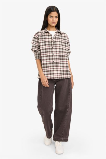 Oversize Plaid Flannel Shirt