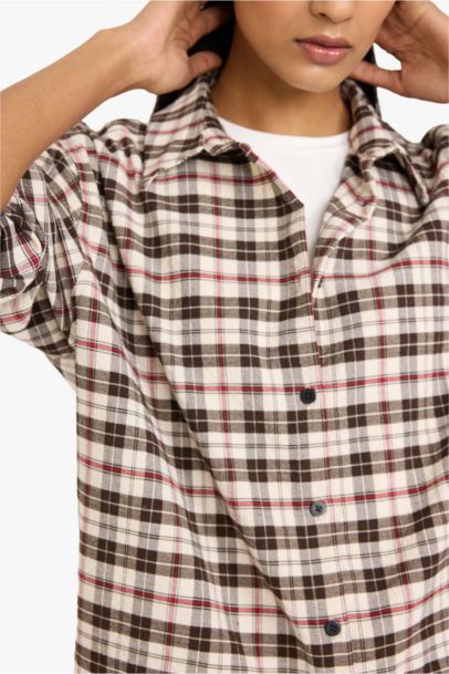 Oversize Plaid Flannel Shirt