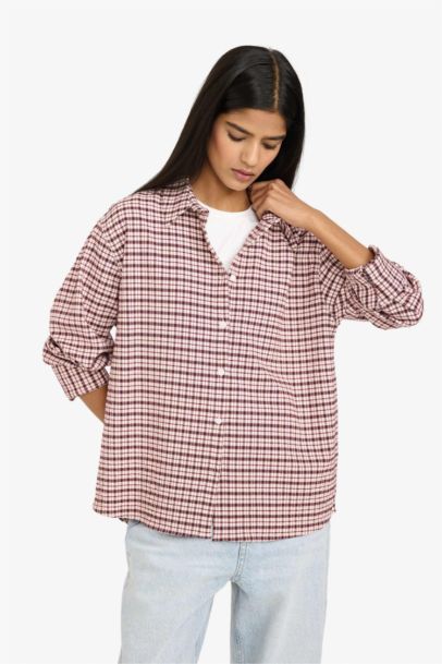 Oversize Plaid Flannel Shirt