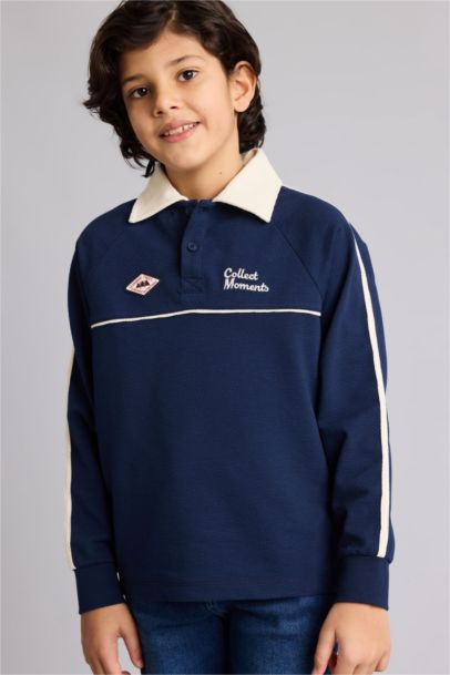 Oversıze Baskılı Polo Tişört Erkek Çocuk