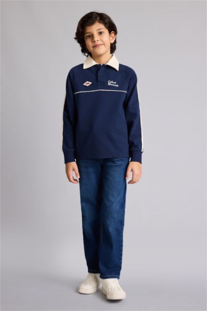 Oversıze Baskılı Polo Tişört Erkek Çocuk