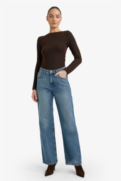 Slim Fit Half Turtleneck Long Sleeve T-Shirt