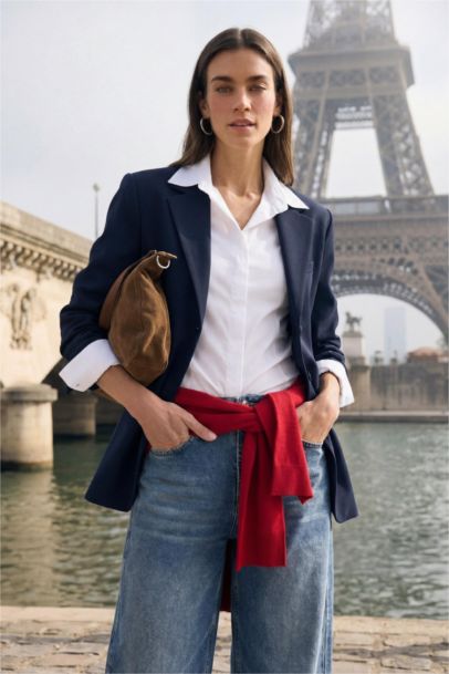 Slim Fit Jacket Collar Blazer