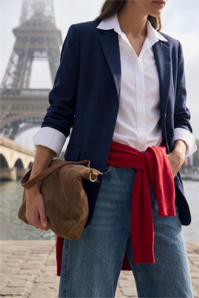 Slim Fit Jacket Collar Blazer