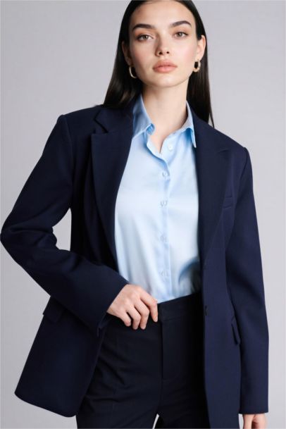 Slim Fit Jacket Collar Blazer