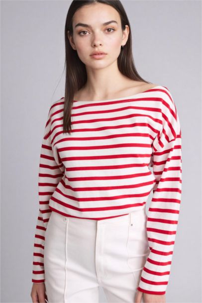 Relax Fit Boat Neck Premium Long Sleeve T-shirt