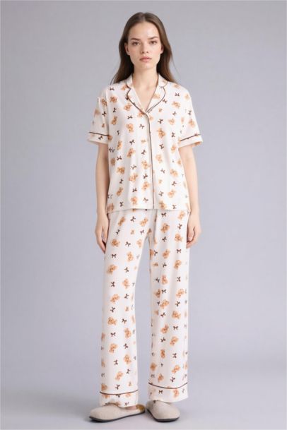 Softshell Ayıcıklı Pijama Takımı Üst Alt