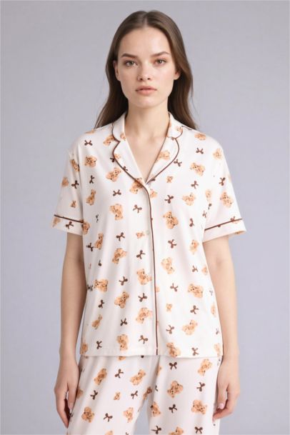 Softshell Ayıcıklı Pijama Takımı Üst Alt