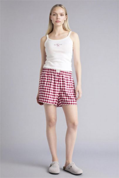 Plaid Shorts Pajama Bottoms