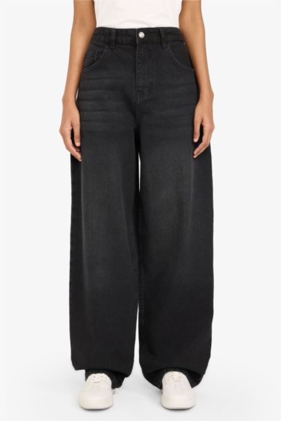Baggy Fit High Waist Long Jeans
