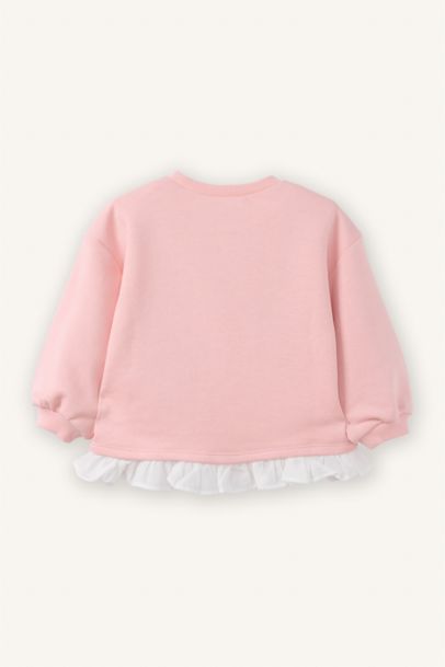 Girl Regular Fit Crew Neck Floral Sweatshirt