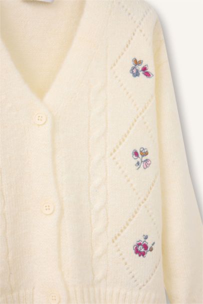 Girl Embroidered Cardigan