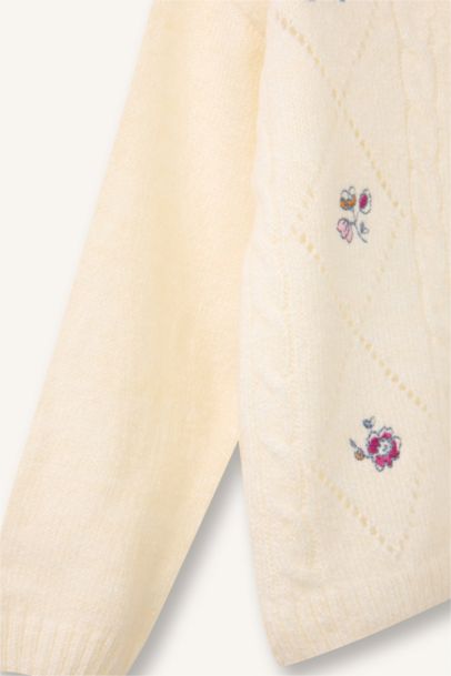 Girl Embroidered Cardigan