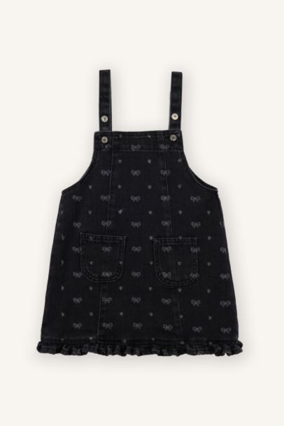 Kolsuz Jean Elbise Kız Bebek