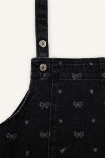 Kolsuz Jean Elbise Kız Bebek