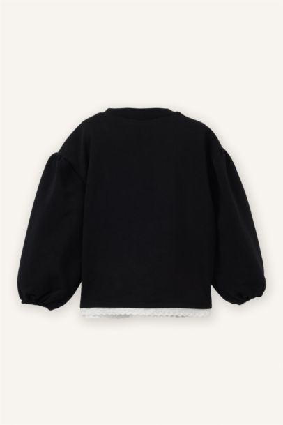 Oversize Fit Crew Neck Sweatshirt