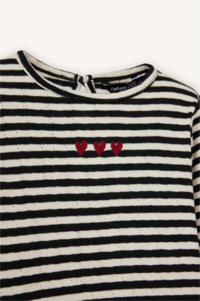 تيشيرت بيبي بناتي ردن طويل قصة عادية بياخة مستديرة