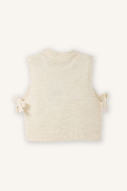 كارديجان بناتي قصة عادية بياقة مستديرة