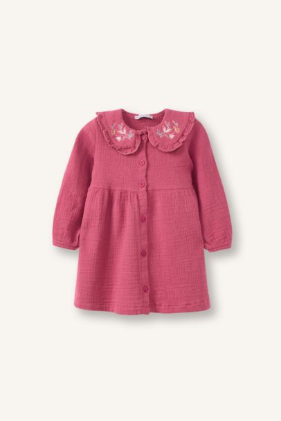 فستان فلورال موسلين بيبي بناتي قصة عادية ردن طويل