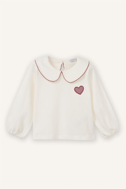 تيشيرت بيبي بناتي قطن ردن طويل قصة عادية بياخة كبيرة