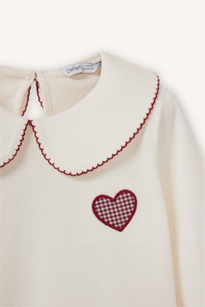 تيشيرت بيبي بناتي قطن ردن طويل قصة عادية بياخة كبيرة