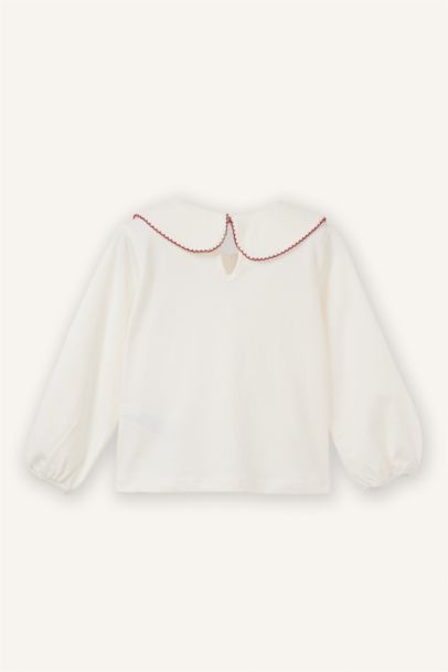 تيشيرت بيبي بناتي قطن ردن طويل قصة عادية بياخة كبيرة