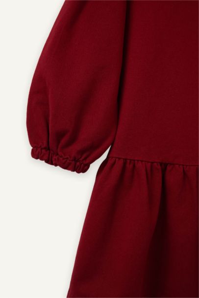 Gabardin Dantel Yaka Elbise Kız Bebek